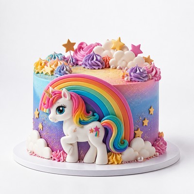 Торт с праздничной надписью май литл пони little pony