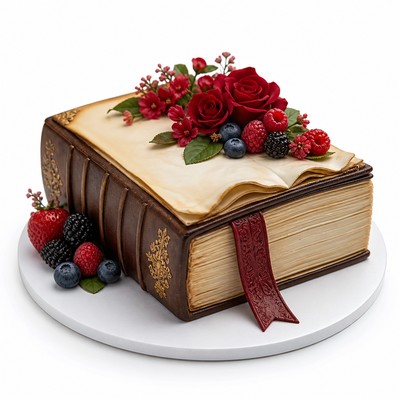 Торт с ягодным акцентом книга юбилей женщине