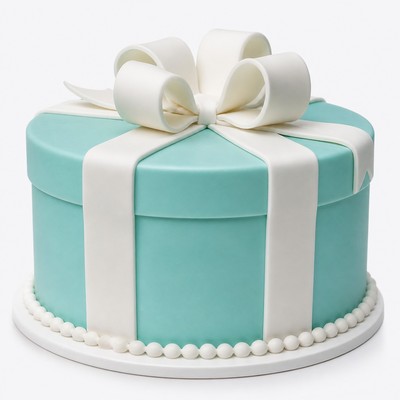 Торт в стиле Tiffany с мастичным декором