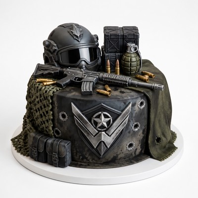 Торт Warface с сахарными фигурками с индивидуальным оформлением