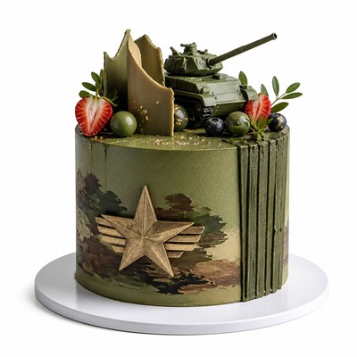 Торт военный мальчика сладкий вкус побед знакомый нежный с фруктовым акцентом