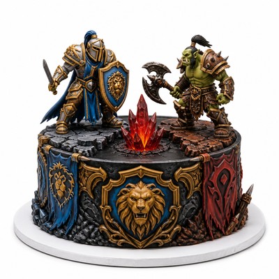Торт world warcraft яркий элемент вашего праздника с фигурным декором