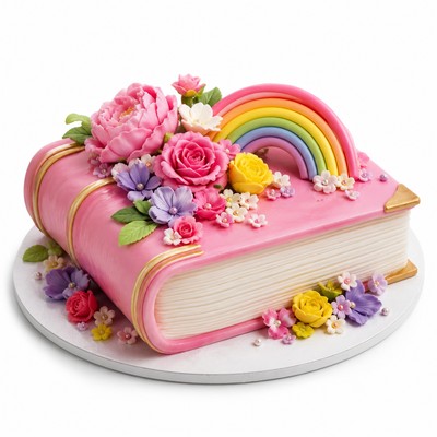 Детский торт для девочки Книга для семейного праздника