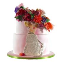 Торт Дама с цветами