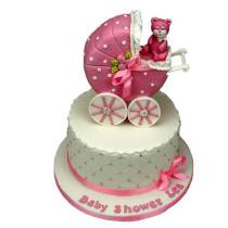 Торт Розовая коляска для малышки