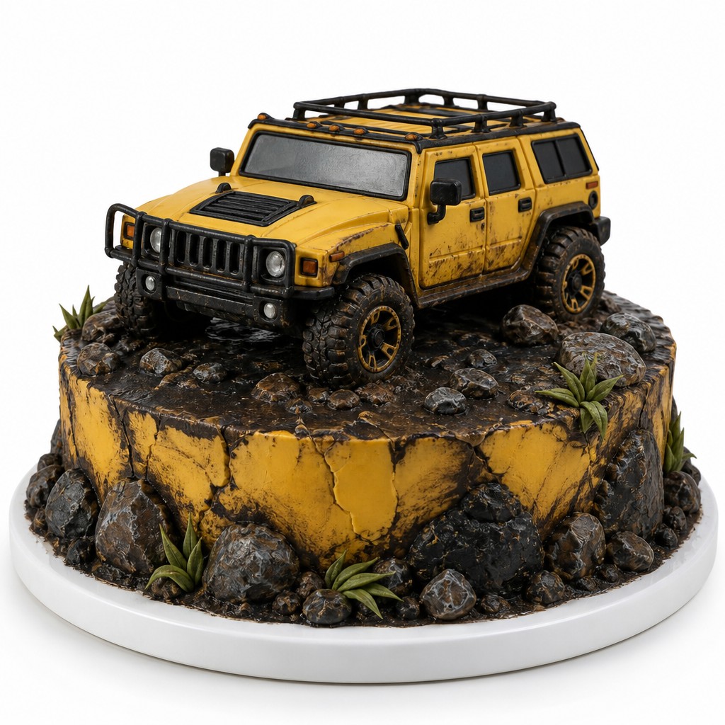 Торт Hummer желтого цвета