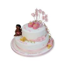 Стильный и нарядный бело розовый торт для девочки любого возраста