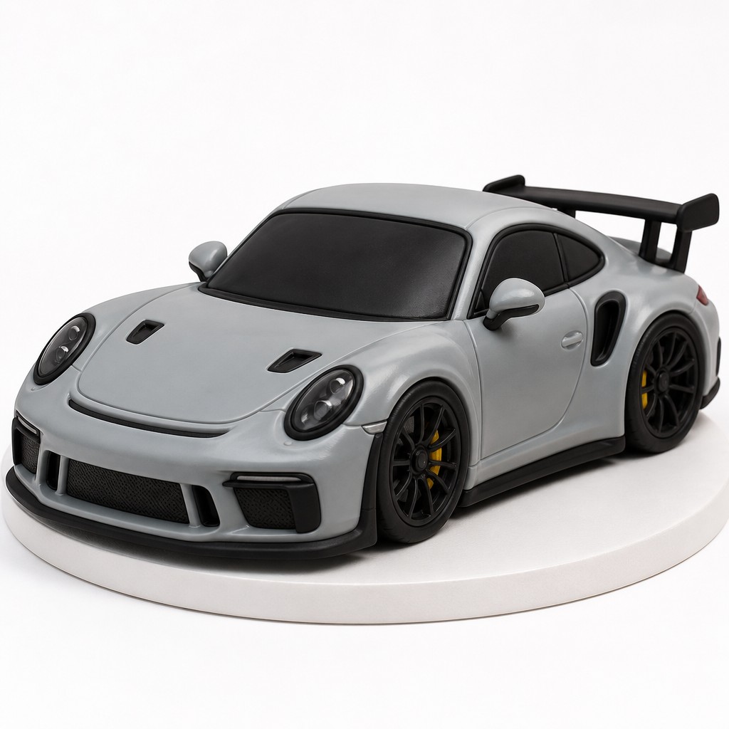 Торт Машина Porsche на подиуме