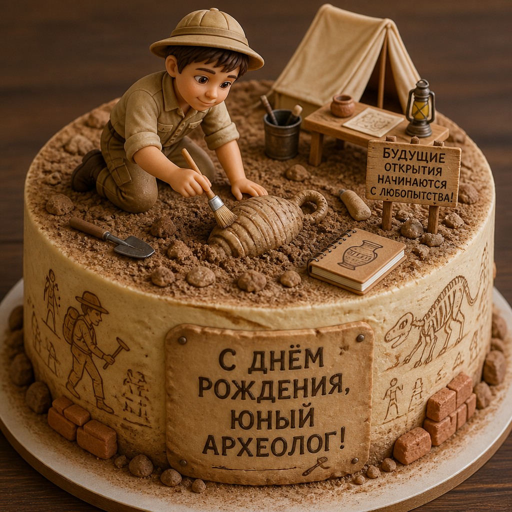 Торт Молодой археолог
