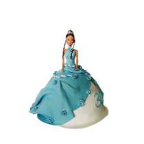 Торт Принцесса в синем