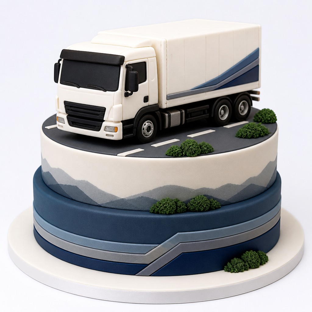 Торт с машиной Pan Logistic