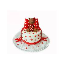 Торт Плюшивый мишка с сердечками