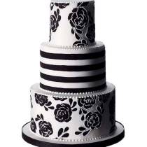 Торт Свадебный черно-белый