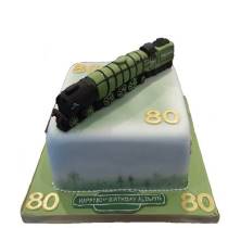 Торт на день рождения поезд