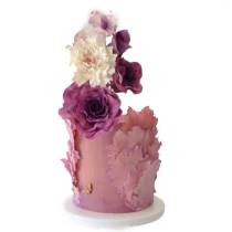 Торт Цветы в марсаловом цвете
