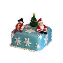 Торт Санта и снеговик