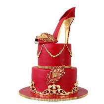 Торт Красная туфелька с золотом