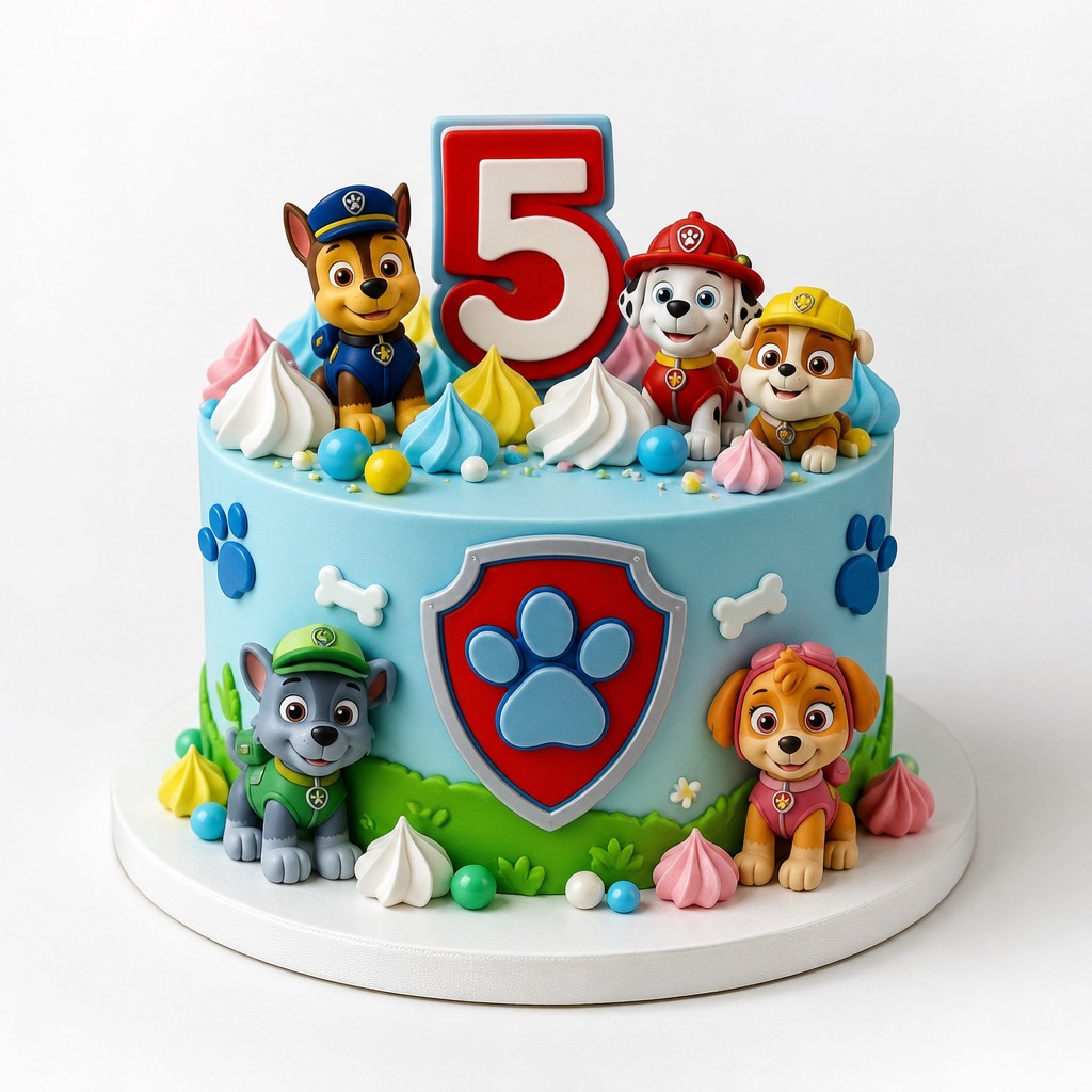 Торт именной на 5 лет щенячий патруль