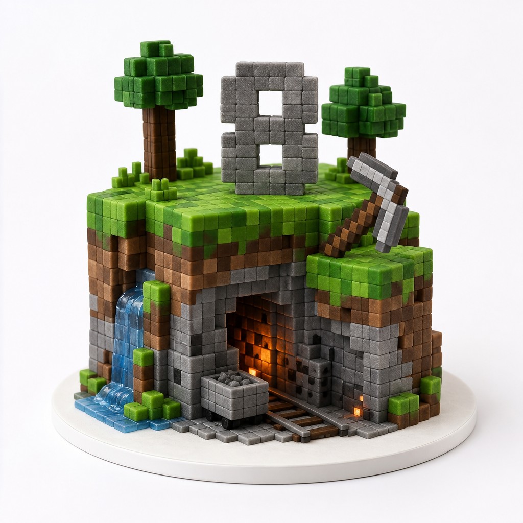 Торт раскопки minecraft