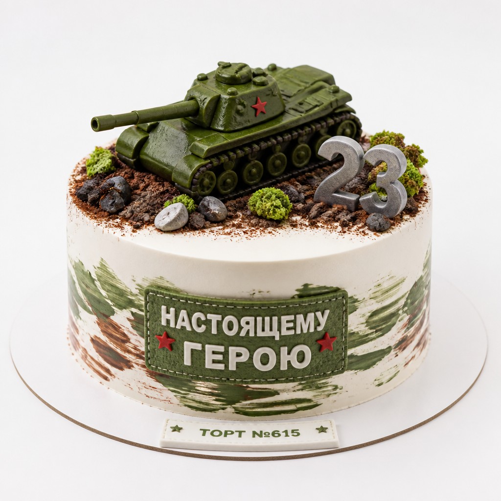 Бело-кремовый торт с шоколадным декором