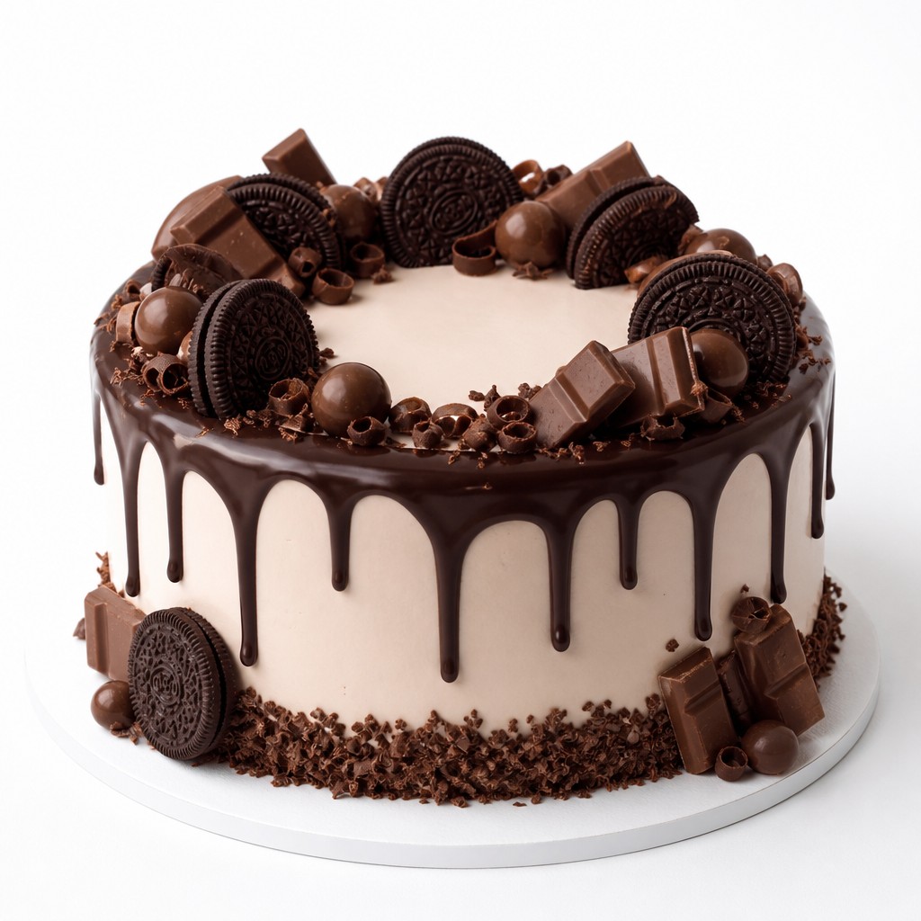 Кремовый торт с Oreo и шоколадными шариками
