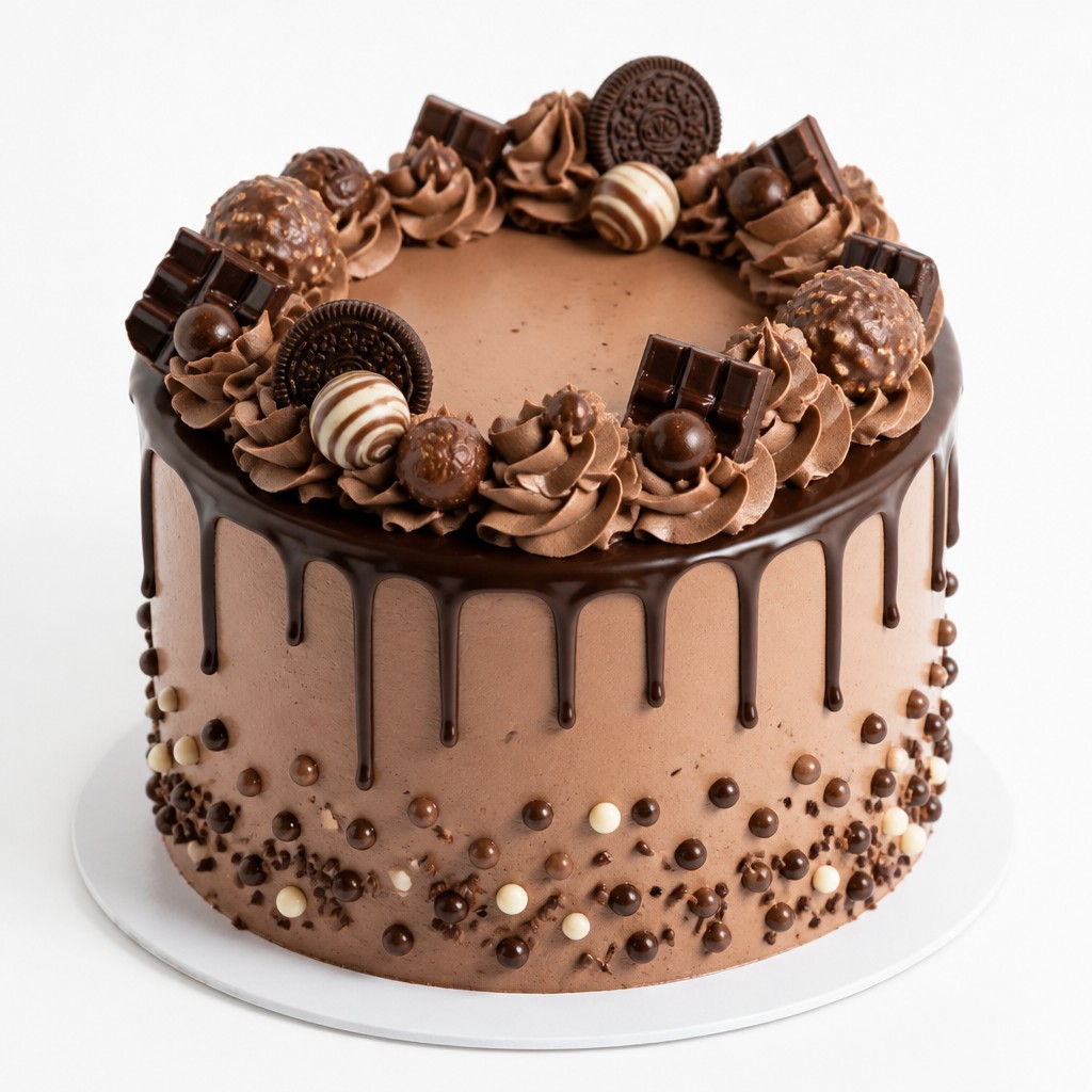 Шоколадный торт с Ferrero Rocher, Oreo и drip