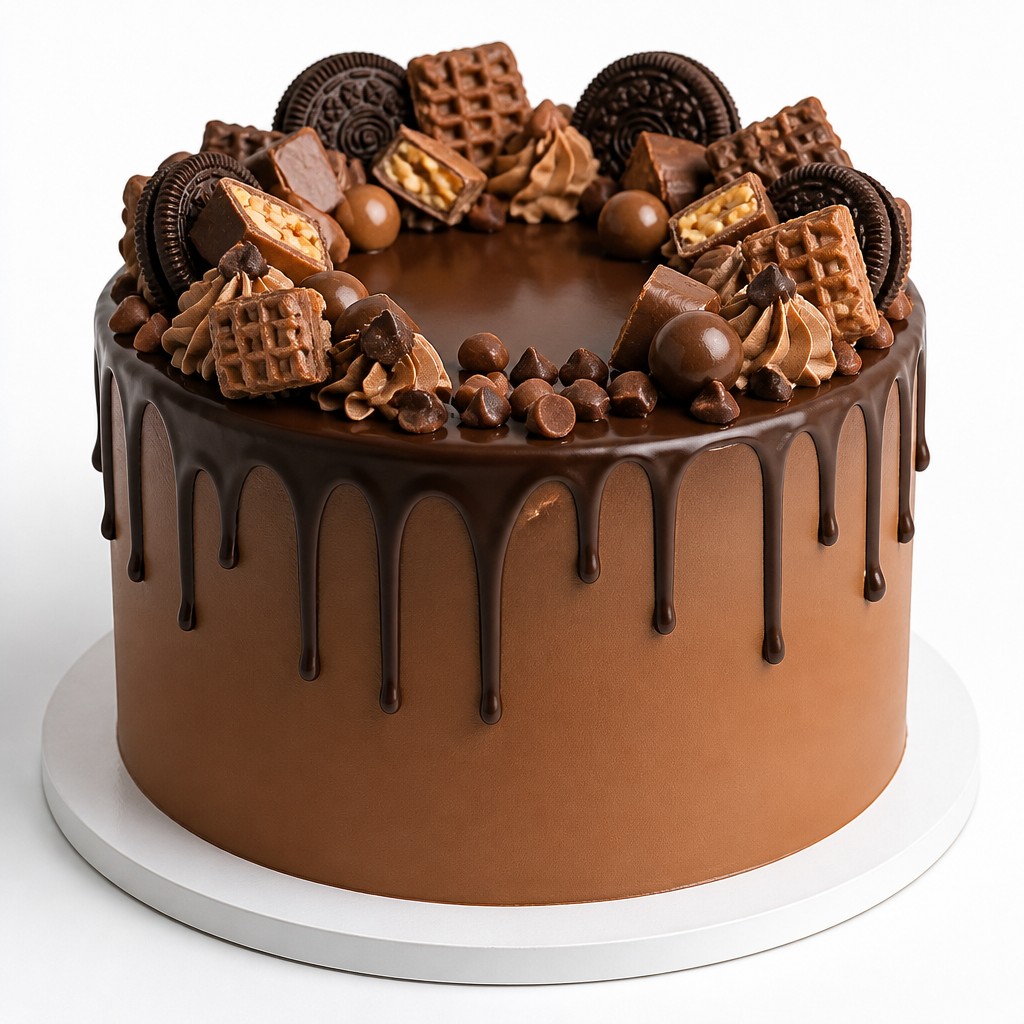 Шоколадный торт с Oreo, Snickers и ganache drip