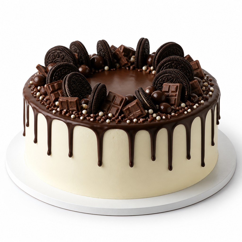 Шоколадный торт с печеньем Oreo и шоколадными подтеками