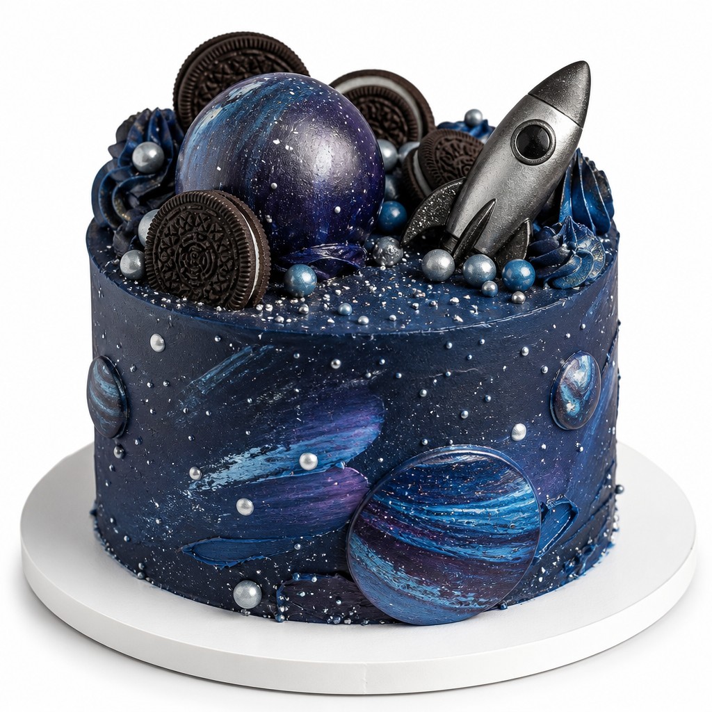 Праздничный торт Ты наш Космос с печеньем Oreo