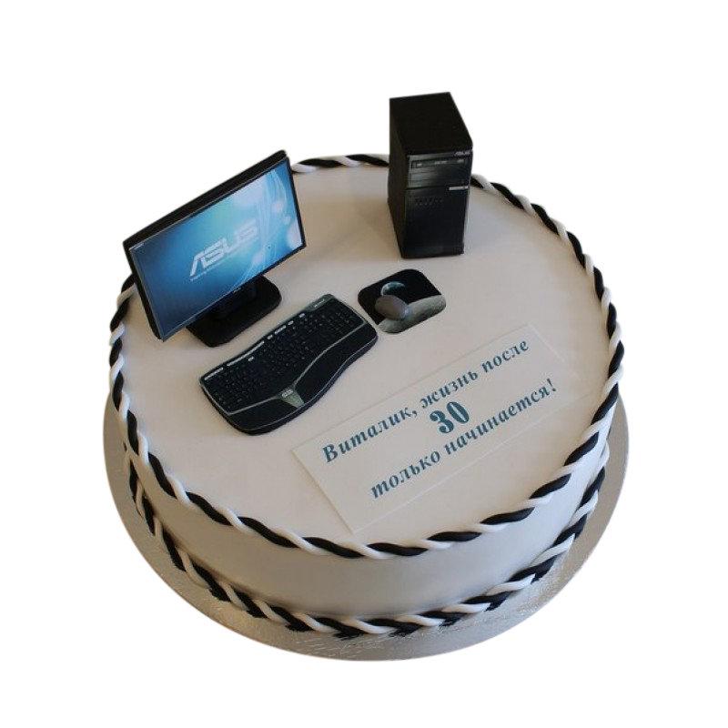 Торт на день рождения компьютер в сборе