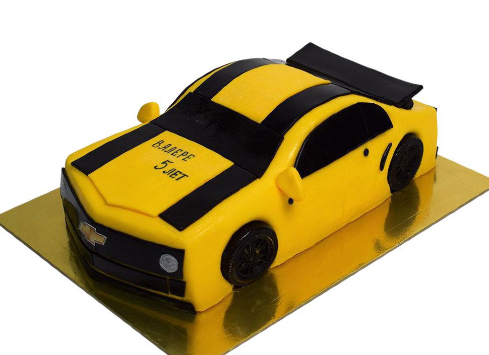 Торт желто-черное авто