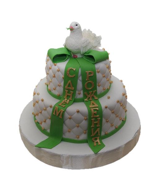 Торт с днем рождения голубка