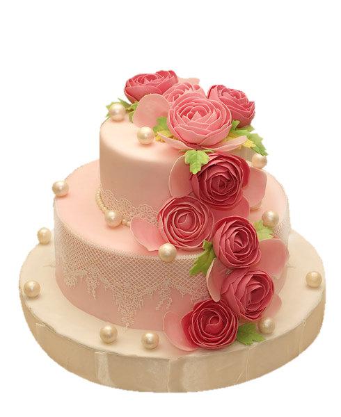 Торт кружево и розы