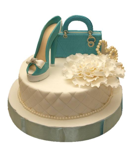 Торт туфелька и сумочка для красавицы