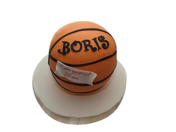 Торт баскетбольный мяч на 30 лет