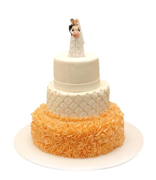 Торт букет невесты с женихом и невестой