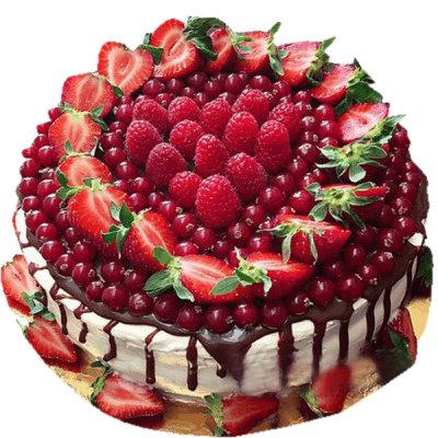 Торт красные ягоды