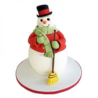 Торт снеговик джентельмен