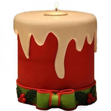 Торт свеча на Рождество
