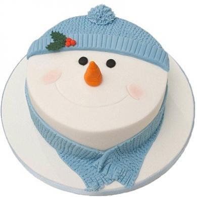 Торт улыбчивый снеговик