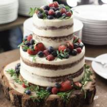 Торт открытый с лесными ягодами