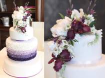 Торт с цветами ириса в фиолетовом цвете