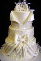 Торт с цветами платье невесты