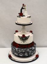 Торт свадебный в стиле Санта Муэрте