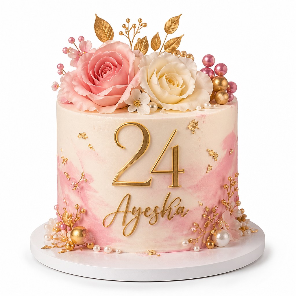 Торт именной на 24 года