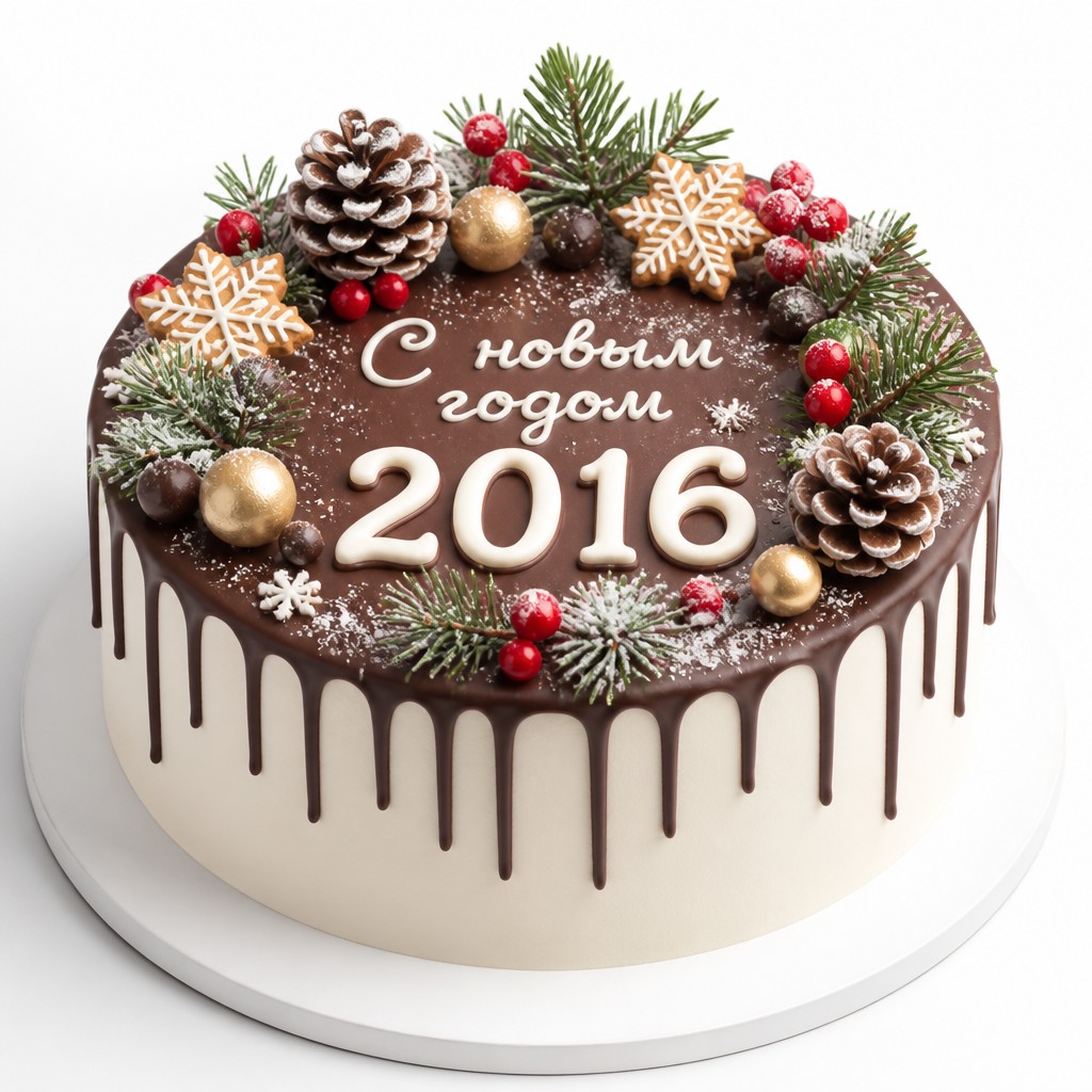 Торт с новым годом
