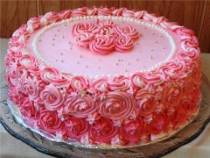 Торт масляный с розами
